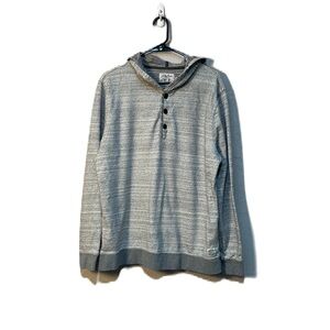 Lucky Brand Gray Knitwear Henley Hoodie Sweatshirt Size XL